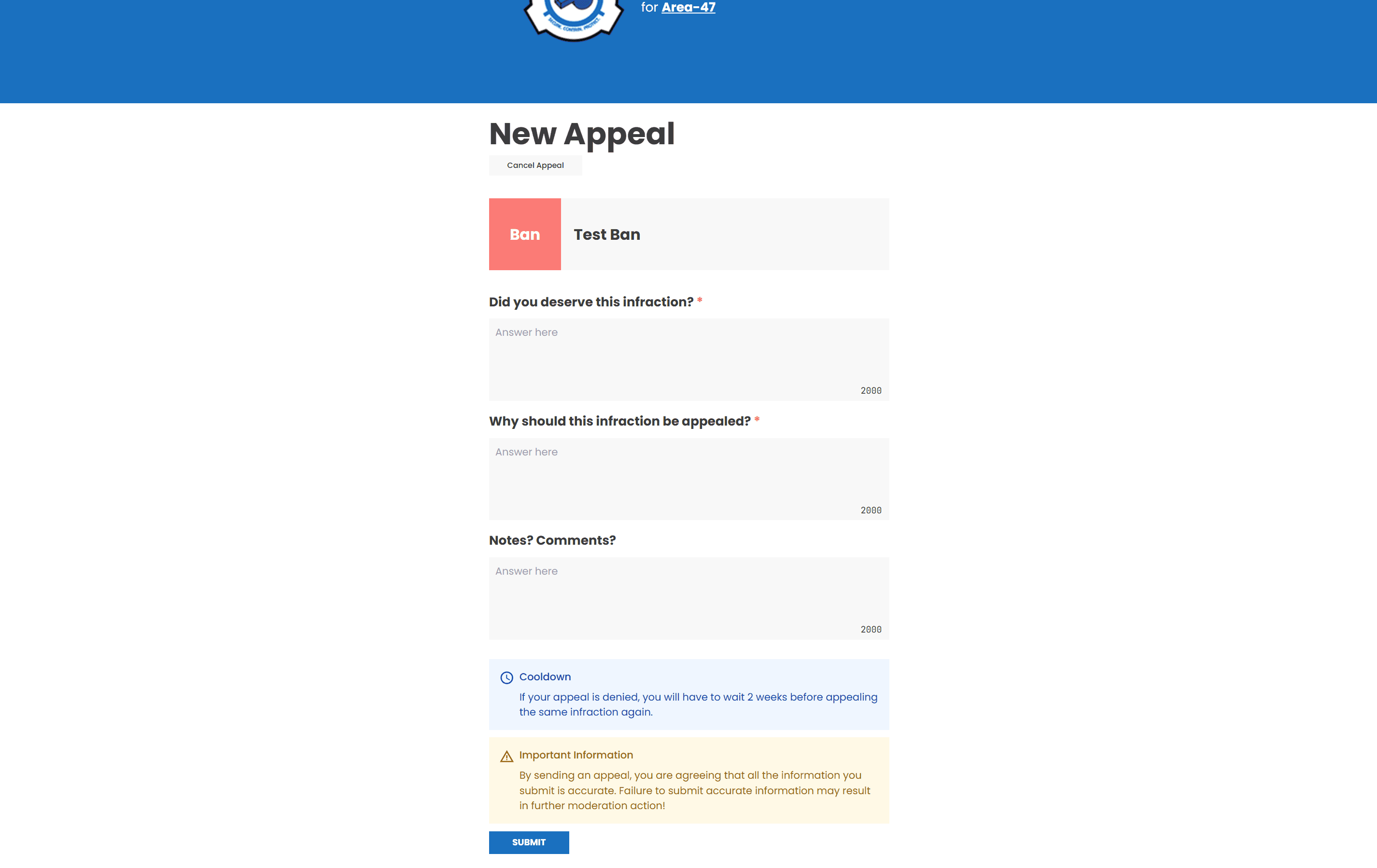 Bulk Moderation Appeals screenshot 3