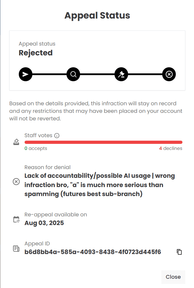 Bulk Moderation Appeals screenshot 4