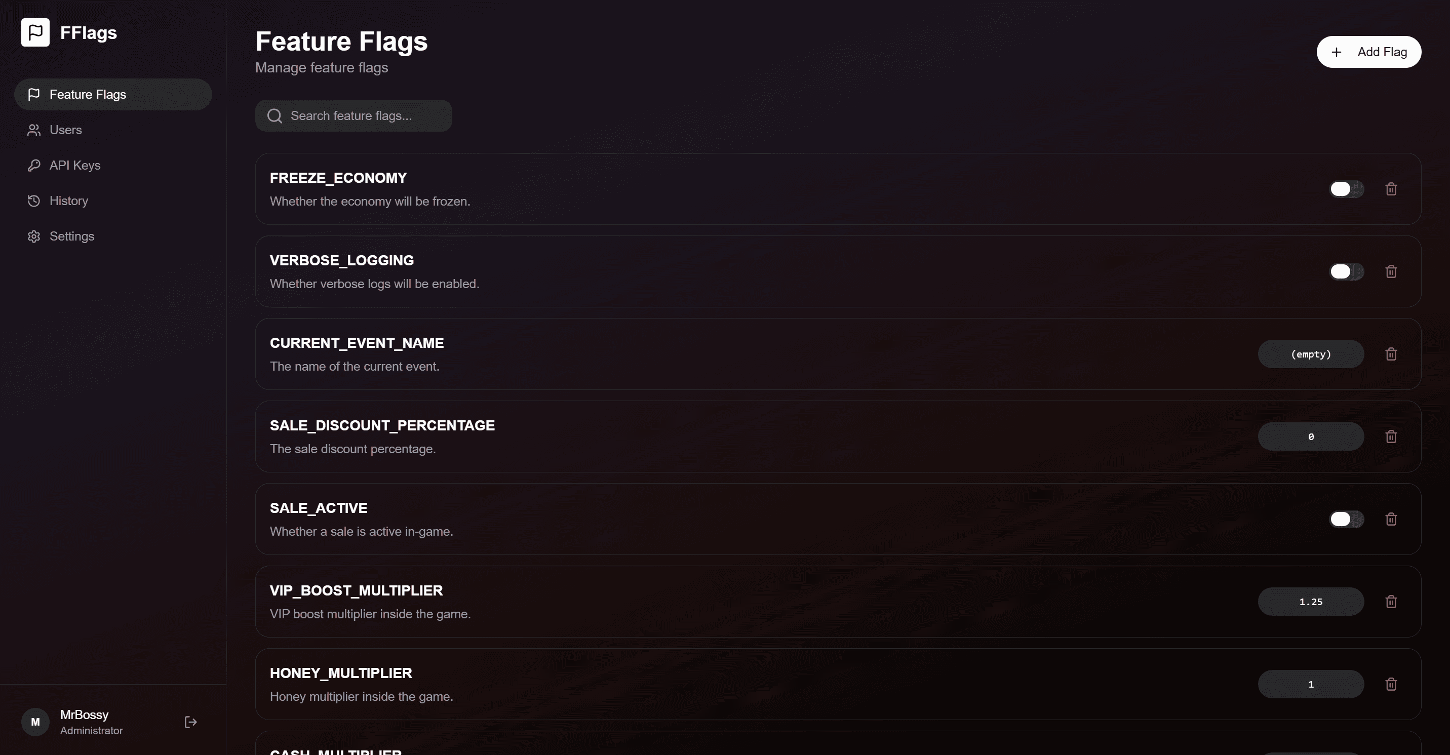 Feature Flags Management System screenshot 2