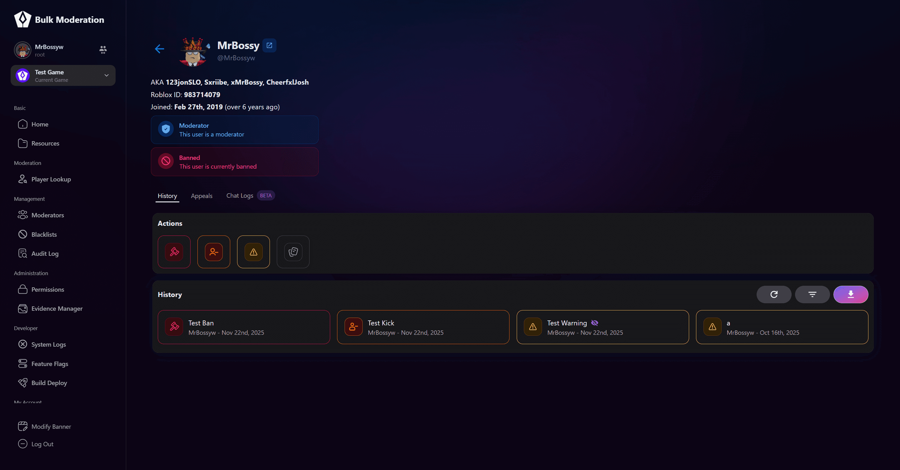 Bulk Moderation Panel screenshot 3